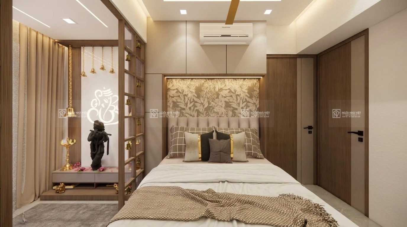 Thi công nội thất phòng ngủ bác Ngọc Diệp Cần Giuộc Long An