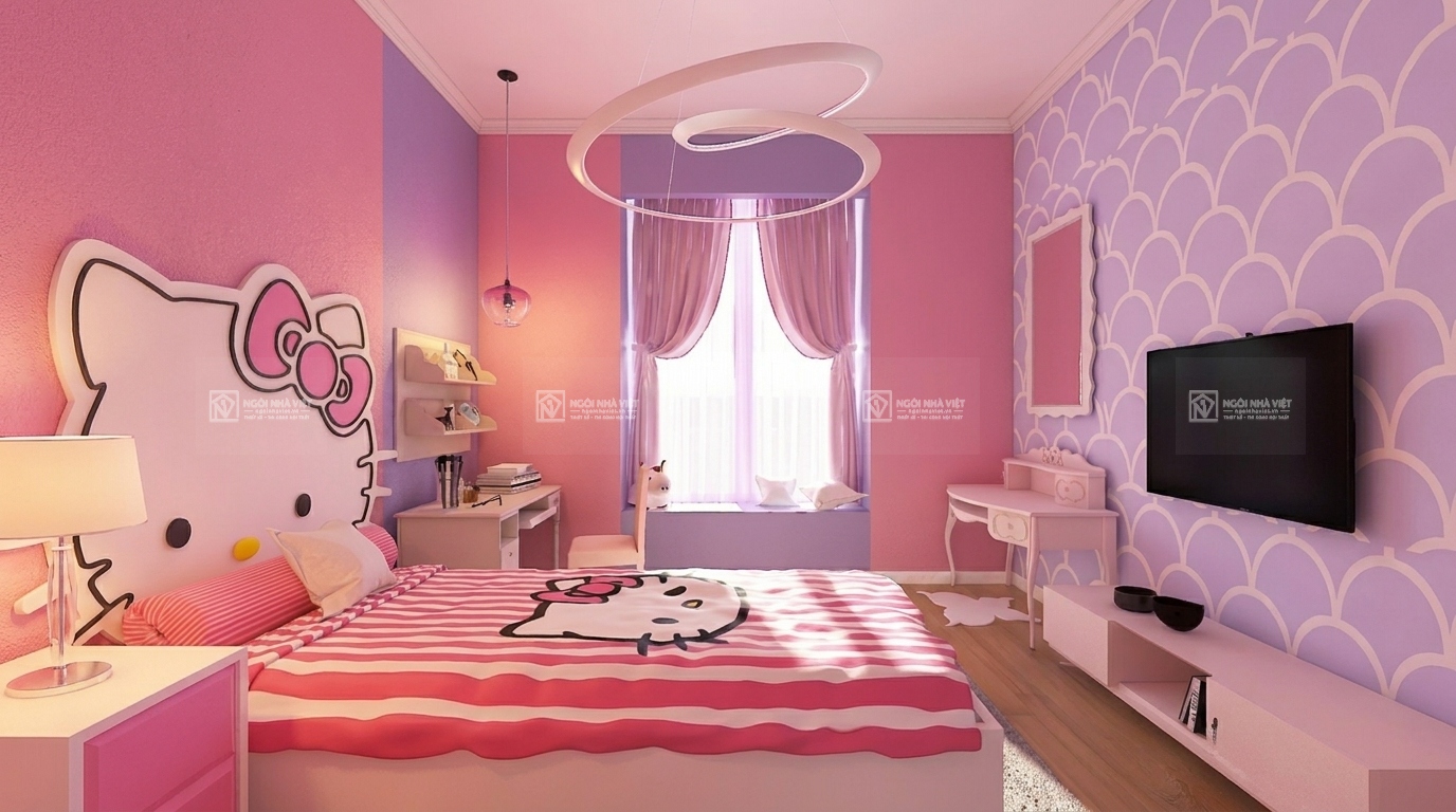 Thi công nội thất phòng trẻ em anh Hiếu Nhơn Phú Vĩnh Long