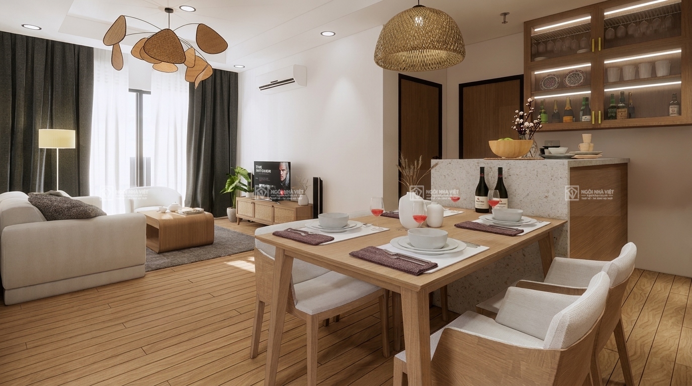 phối cảnh thiết kế nội thất chung cư