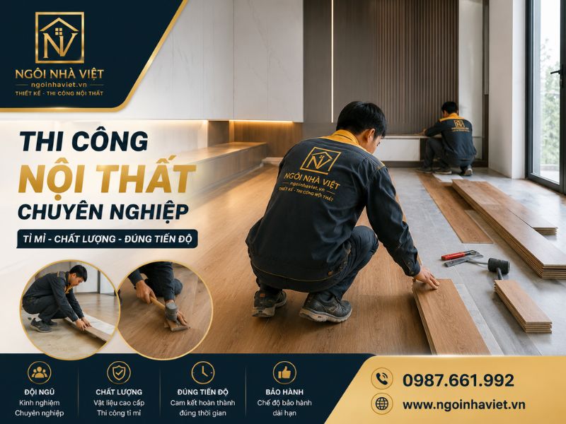 Thi công lót sàn gỗ