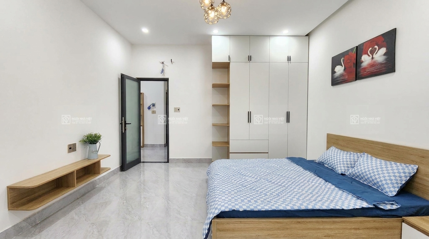 thi công nội thất anh sáng và màu sắc phòng ngủ