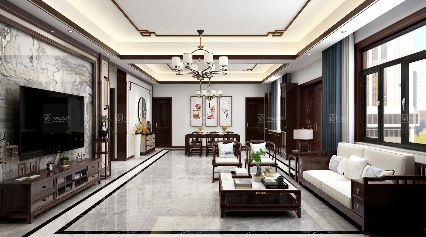 thiết kế nội thất biệt thự sang trọng