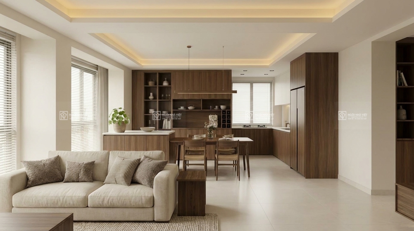Thiết kế nội thất căn hộ chung cư chị Hiền Châu Đốc An Giang