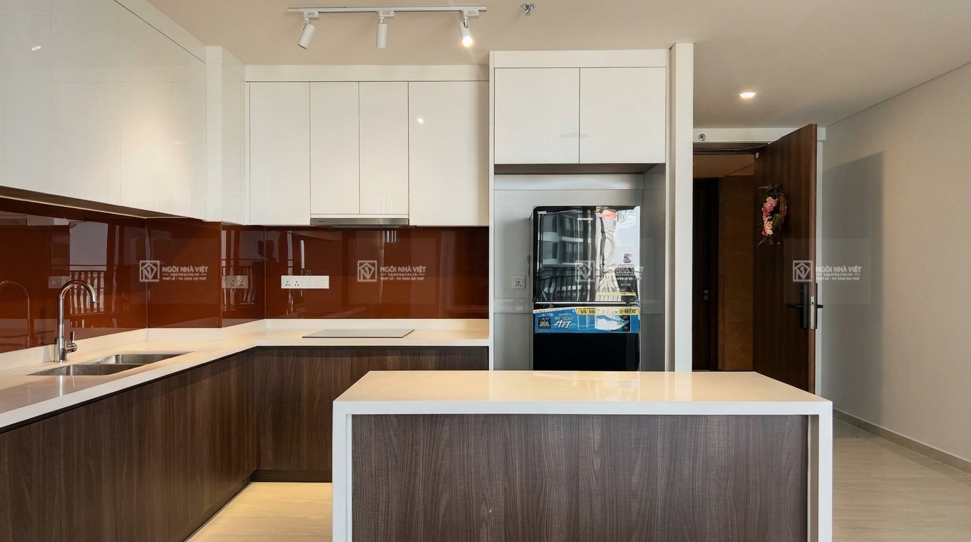 thiết kế nội thất phòng bếp căn hộ