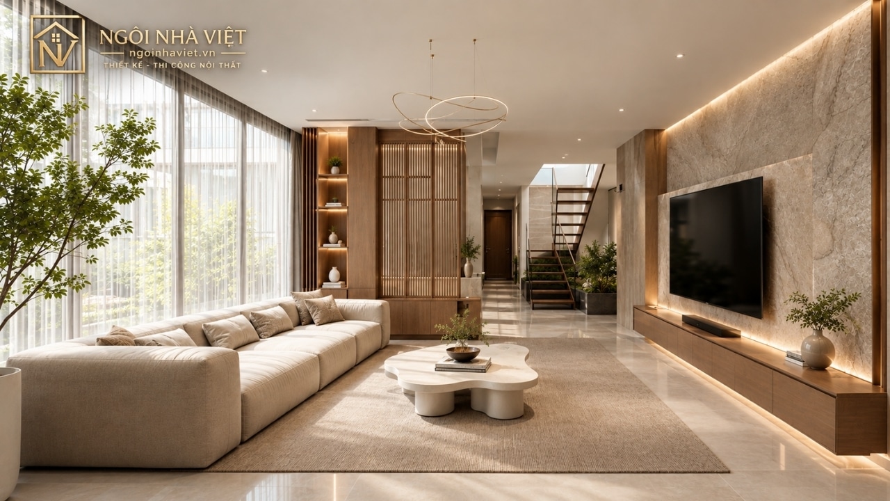 Thiết Kế Phòng Khách Hiện Đại Sang Trọng Và Dễ Sống